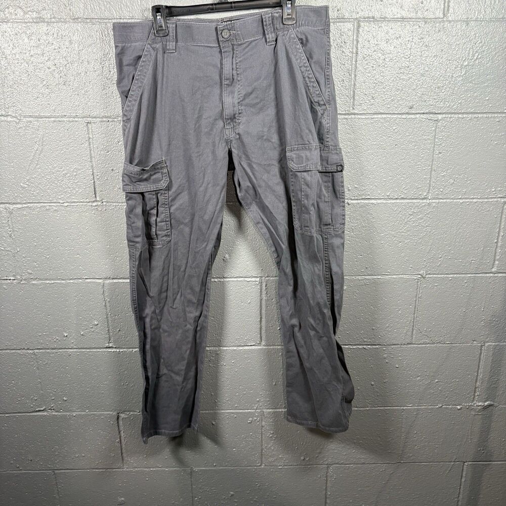 Wrangler ATG All Terrain Gear Pants Mens 36x32 Gray Outdoor Hiking Cargo
